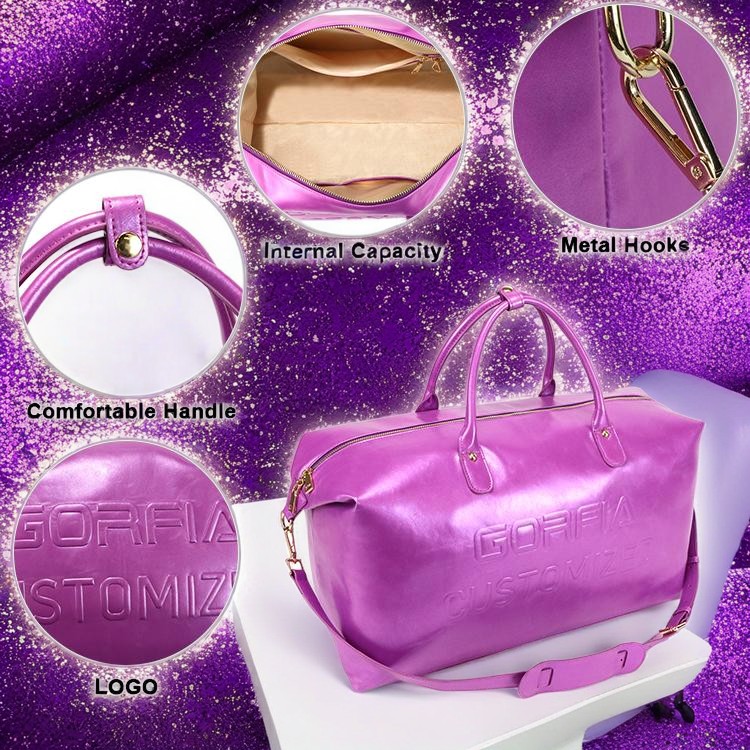 Purple travel bag purple weekender bag purple gym bag lavender luggage sets lilac suitcase